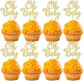24Pcs Pumpkin Oh Baby Cupcake Toppers Glitter Fall Theme Pumpkin Cupcake Picks Baby Shower Cake Decorations for Pumpkin Theme Gender Reveal Kids Birthday Party Supplies Gold by Ephlyn