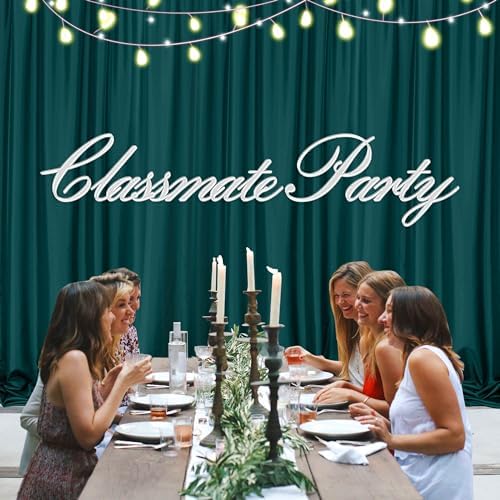 MEETSKY Green Backdrop Curtains,Party Backdrop Drapes,5ft x 7ft,2 Panels - Image 3