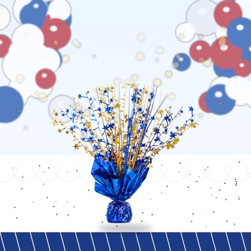 2 Pack Blue Gold Star Spray Centerpiece, Birthday Party - Image 3