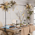 XLHOMO Over The Table Rod Stand with Clamps, Adjustable 32''-79'' Tall 32"-131" Length, Black Table Arch Stand Metal Balloon Frame Hanging Rod for Weddings Birthdays Party Garden Arbors Decoration by BetterbathroomwithXLHOME