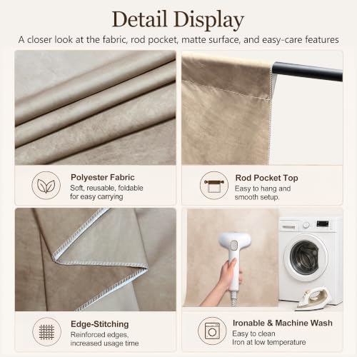 Abstract Photography Backdrop for Photoshoot 8x10ft, Beige,No Stand - Image 5