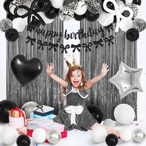 Black Bow Birthday Party Decorations Coquette Bow Decoration for Women Girl - Image 6