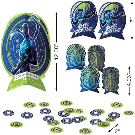 Table Centerpiece Kit (27 Pc Set) - High-Quality & Sturdy, Perfect Party Essential For Themed Parties & Events, Blue Beetle - Image 2
