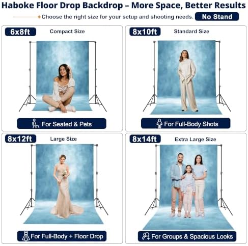 Abstract Photography Backdrop for Photoshoot 6x8ft, Light Blue,No Stand - Image 6