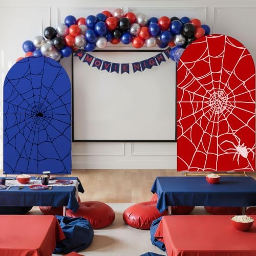2 Set 6ft 7.2 ft Spider Web Arch Backdrop Covers Stretchy Fabric - Image 4