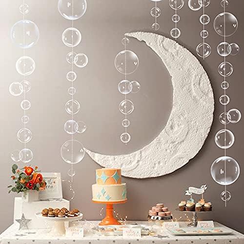 Transparent Bubble Garlands Party Streamers Mermaid Party Decoration,White by XIAOMAN