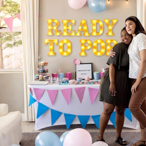 Honoson 10 Pcs Ready to Pop LED Sign Baby Shower Party Decorations - Image 5