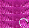 Hot Pink Party Decorations 48FT - Barbie Birthday Decorations - Bachelorette Party Supplies - Hot Pink Tinsel Garland - Pink Birthday Backdrop - Party Streamers by YUKL