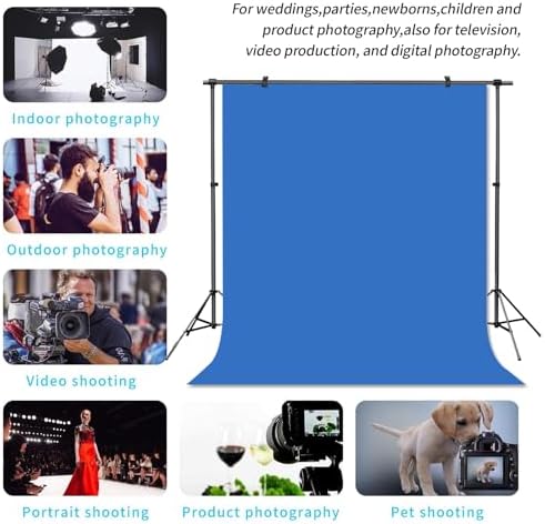 Blue Photo Backdrop for Photoshoot Solid Color Background 5x7 ft - Image 2