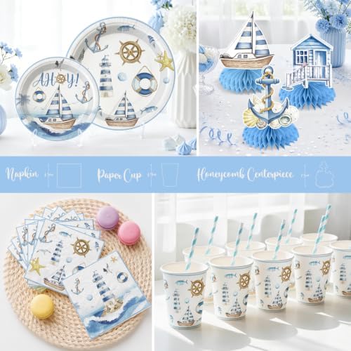 Xynic Ahoy Its a Boy Baby Shower Decorations Set,Serves 25 Guests - Image 5