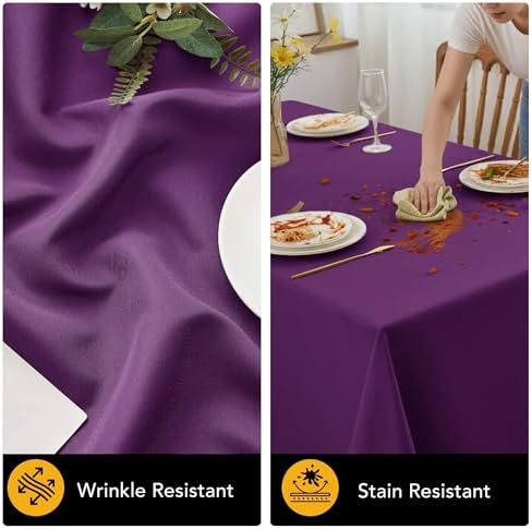 10-Pack Purple Tablecloths for Rectangle Tables, 60 x 120 Inches - Image 4