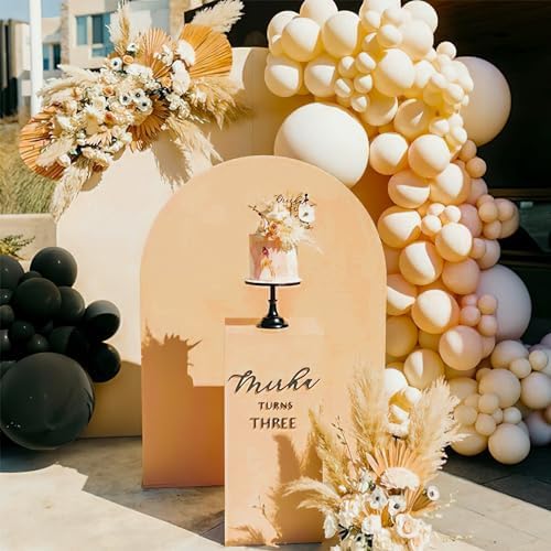PartyWoo Nude Balloons 50pcs Apricot Fall Neutral Color 12 Inch - Image 5