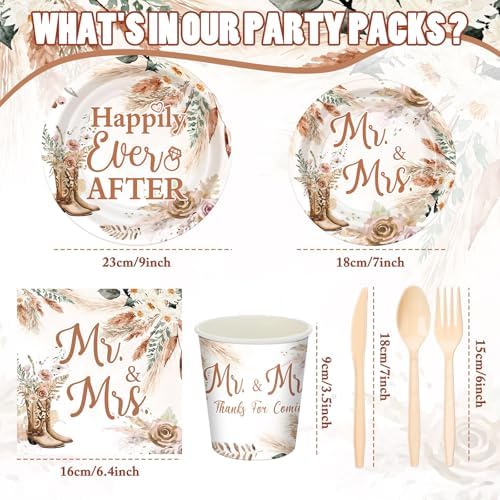 168 Boho Cowgirl Bridal Shower Party Decor Happily Ever After - Image 2