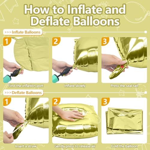 NISOCY 25PCS Metallic Light Gold Square Foil Balloons Wall Backdrop - Image 3