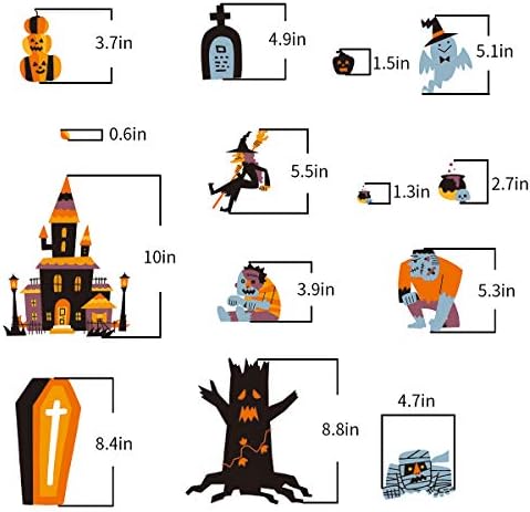CCINEE Halloween Window Stickers - 10 Sheets Window Clings Decals for Party Decoration, Indoor & Outdoor Home Decor (Pack of 2) - Image 4
