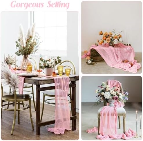10FT Cheesecloth Table Runner Boho Party Home Decorations - Image 6