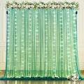 Hunter Green Tulle Backdrop Curtains with Lights String for Parites 10x8ft Sheer Backdrop Curtains Drapes for Birthday Party Bridal Shower Baby Shower Photo Booth Background Decorations by Suppromo