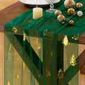Christmas Tree Table Runner Gold Gauze Glitter Sheer Party Home Table Decor by Socomi