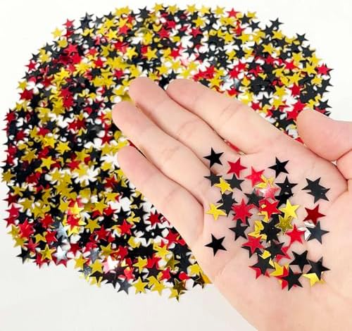 Beer Festival Confetti Black Gold Red Stars Shape Table Scatters Confetti for Star Party Wedding Decorations Party Sets - Image 4