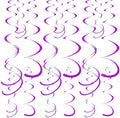 Colorful Ceiling Swirl Foil Decorations Hanging Plastic Streamer Themed Swirl Party Decoration for Halloween Celebration, Pack of 28 (Purple) by Yymobt