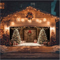 HOMETITUTE Christmas Wooden Garage Door Cover Banner 13x6ft Polyester by HOMETITUTE