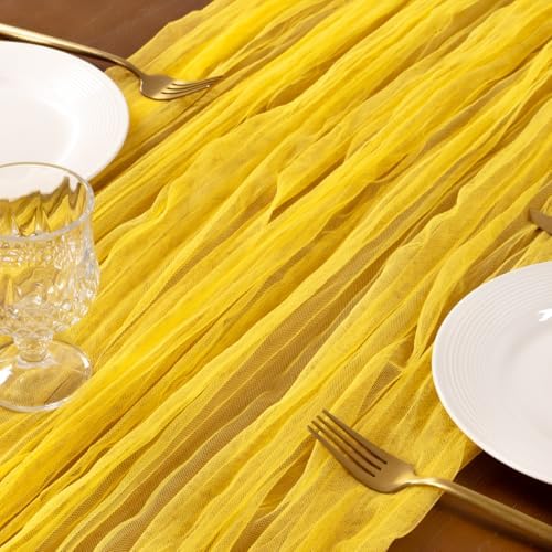 Cheesecloth Table Runner Tulle Fall Boho Wedding Shower Party Home Decor - Image 4