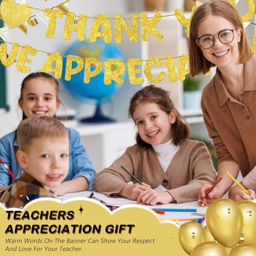 Fulmoon Pre Strung Thank You We Appreciate You Banner, Gold - Image 6