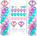 2 Sets Mermaid Balloon Column Stand Kit Adjustable Mermaid Balloon Decor by Naozinebi