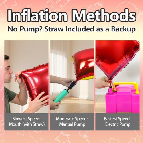 NISOCY 25PCS Red and Metallic Gold Square Foil Balloons Wall Backdrop - Image 4