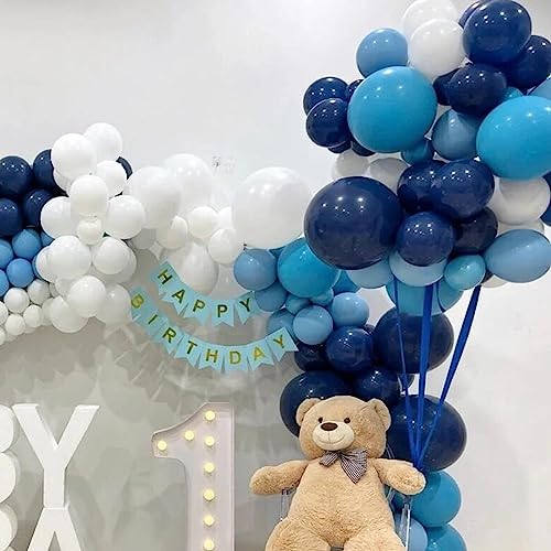 412pcs Navy Blue Balloons Garland Arch Kit 18 12 10 5 Inch Different Sizes Latex Balloons for Shower Christmas Birthday Festival Happy Blue Theme AnniversaryWedding Jungle Safari Decorations - Image 6