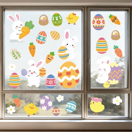 Valentines Day Window Clings for Valentines Decorations, Reusable Static Shamrock Window Clings for St Patricks Day Decorations, Easter Decor for Home, Bathroom and Office - Image 7