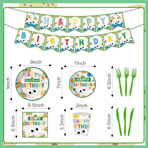 170PCS Cookie Party Supplies for Baby Boys Girls Birthday Party - Image 2