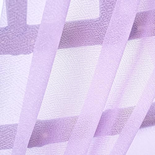 QueenDream Wedding Aisle Chair Sashes Decorations 36 Pieces Light Purple Soft Chair Sashes Tulle Chairs Covers with Artificial Eucalyptus - Image 6