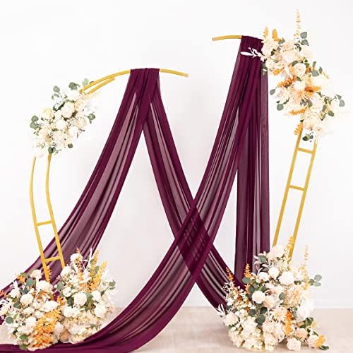 Wedding Arch Draping Fabric Sheer Chiffon Curtain Drape Wedding Party Decor - Image 4