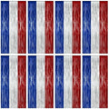 ZATAYE 8 Pack Blue Silver Red Foil Curtain Streamer Decorations by ZATAYE