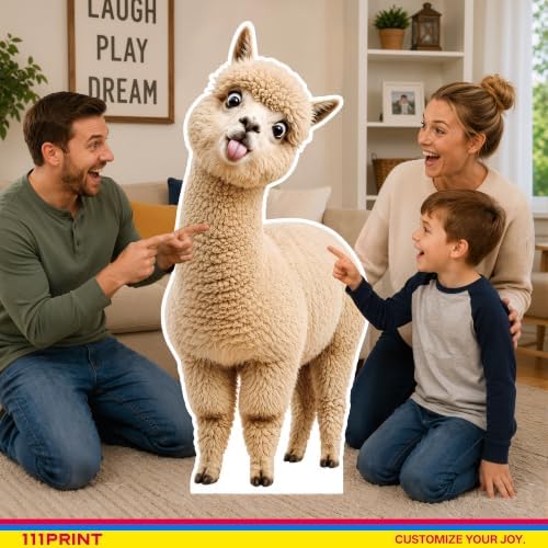 Funny Alpaca Life Size Cardboard Cutout Standee, 8FT - Image 5