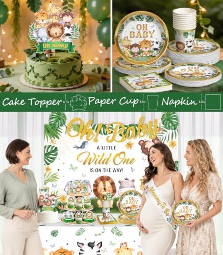 Safari Baby Shower Decorations Decorations, All-in-One Set for 30 Guests - Image 5