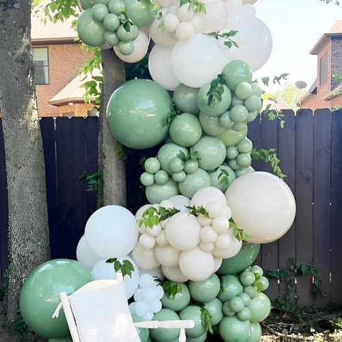 Voircoloria 90pcs Sage Green Balloons Garland Arch Kit, 18 12 10 5 Inch - Image 4