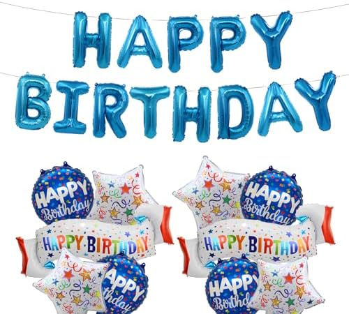 Birthday Decoration Set Colorful Happy Birthday Banner Balloon for Party Decorations and Party Supplies (Birthday E) by OSAMUHA