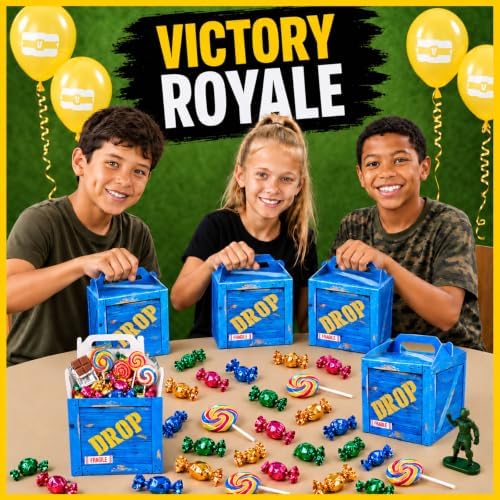 Glittery Garden Game Party Military Supply Loot Drop Box Party Favors. Decoration and Gift Bags, Gaming-Themed Birthday Activities and Party Supplies (12-pack) - Image 4