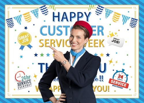 Happy Customer Service Week Banner National Customer Service Week Backdrop - Image 2