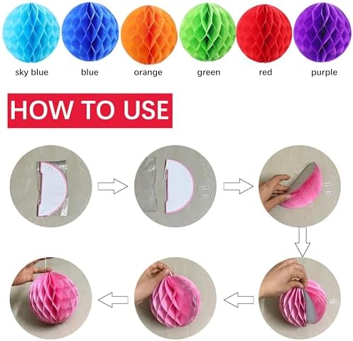 Happy Birthday Decorations For Women Men,Birthday Backdrop,Banner Balloons,Table Cloth,Paper pom poms Party Supplies for Girls Boys (Colorful) - Image 3