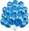 PartyWoo Metallic Blue Balloons 50pcs Chrome Blue Color 12 Inch by PartyWoo