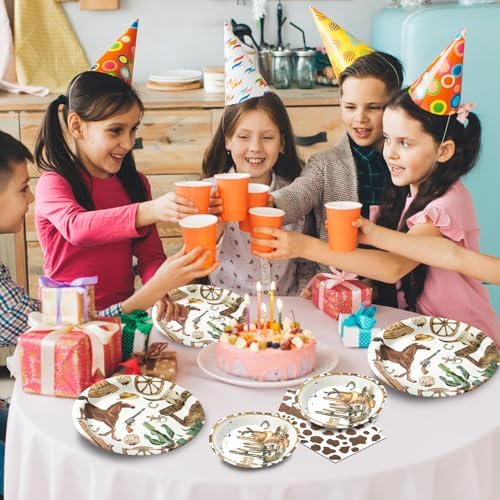 180PCS Cowboy Paper Plates and Napkins Party Supplies Serve 60 - Image 6