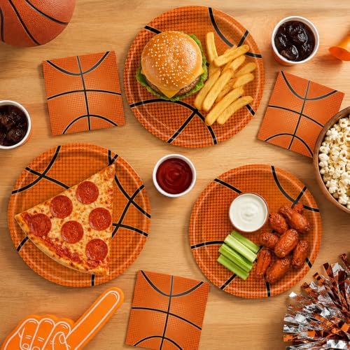 40 Pcs Basketball Plates and Napkins Set, Large 9 Inch Party Plates - Image 5