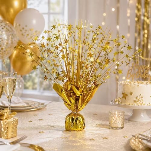 Metallic Foil Spray Centerpiece Stars for Wedding, Birthday, Anniversary, Christmas Table Decor, Holiday Festival Baby Shower Graduation Mantle Party Decorations (Gd630) - Image 7