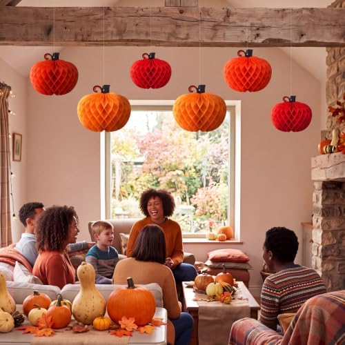 Fourluoo Fall Pumpkin Table Centerpiece Decorations - Image 2