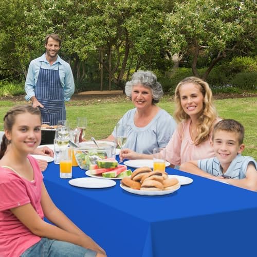 12 Pack Blue Plastic Tablecloth for Rectangle Tables, Ombre Blue Baby Shower Table Cover, Disposable Ocean Table Cloth for Birthday Wedding Picnic Under The Sea Party Decorations, 54x108 Inch - Image 5