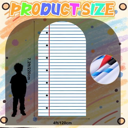 VitalCozy Notebook Arch Cover 6ft Welcome Back to School Party Decorations - Image 2