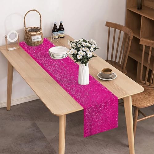 10 Packs 12 x 72 inches Fuchsia Sequin Table Runner - Image 5